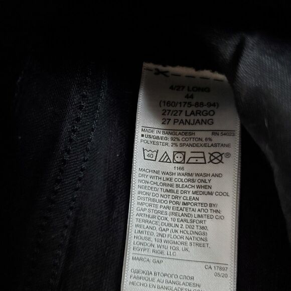 Gap Universal Jean Leggings 4 Long Black - Picture 7 of 7